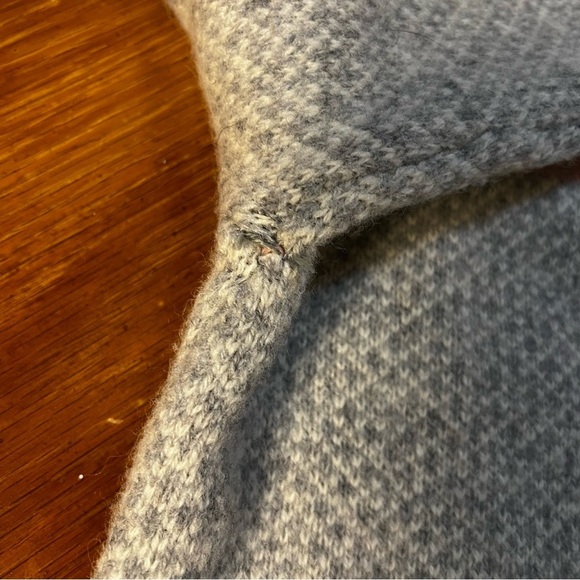 Carroll Reed Fair Isle Celtic Pink and Gray Wool Sweater Jacket Size XL Winter - Picture 9 of 14